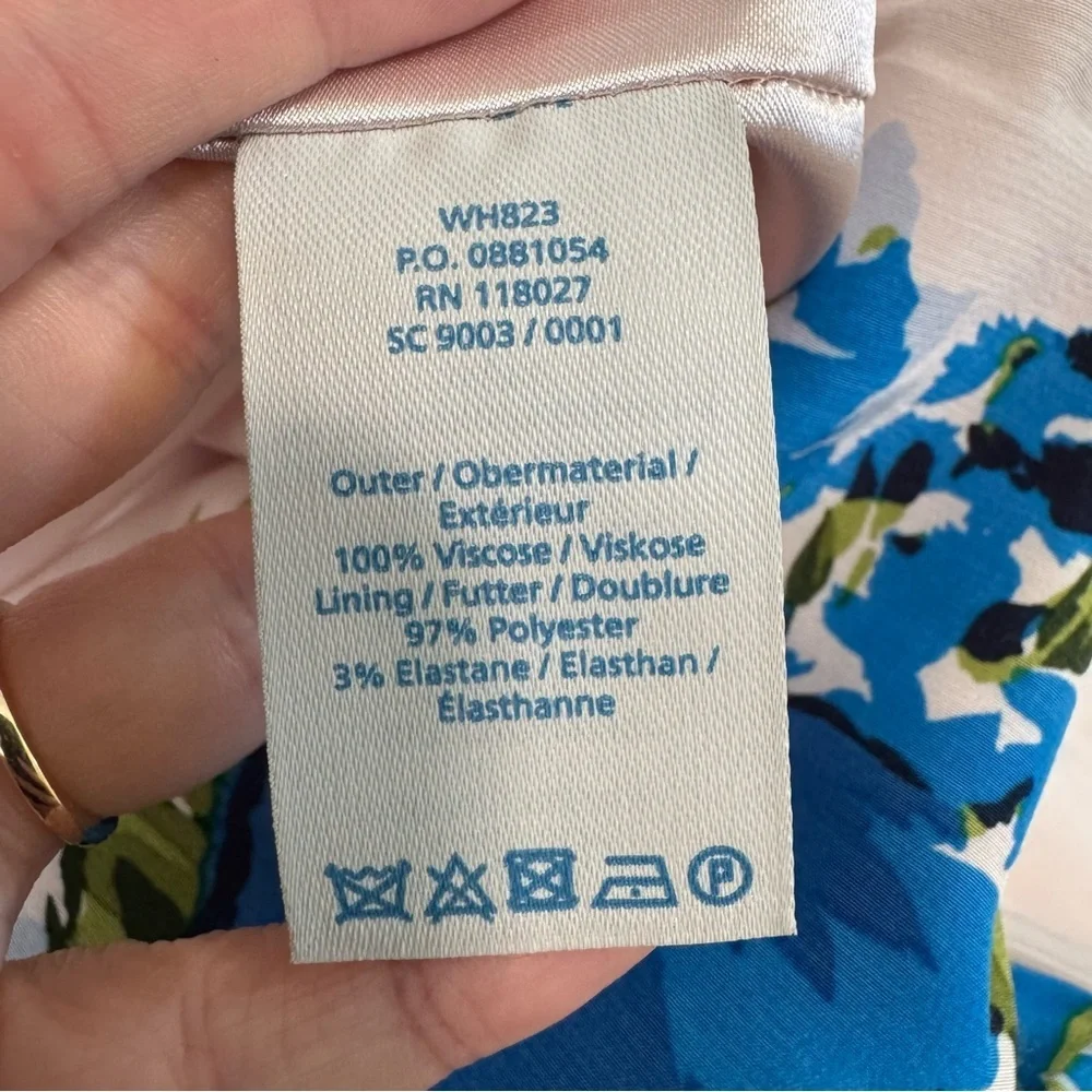 Boden Cream Floral Pleat Dress